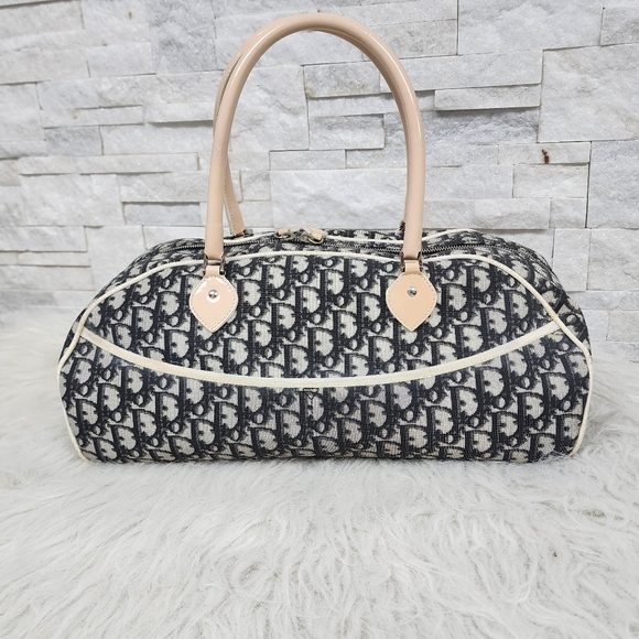 Auth Christian Dior Boston Bowling bag Diorissimo Girly Chic#1 Trotter Bag - Picture 6 of 17
